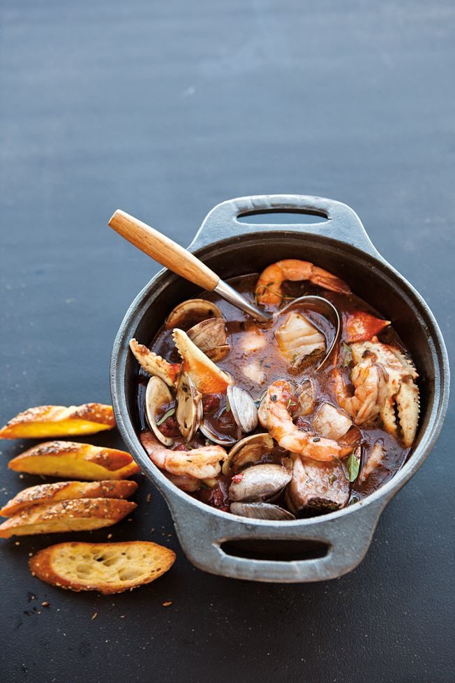 Crab Cioppino prepared by Brian is a standout